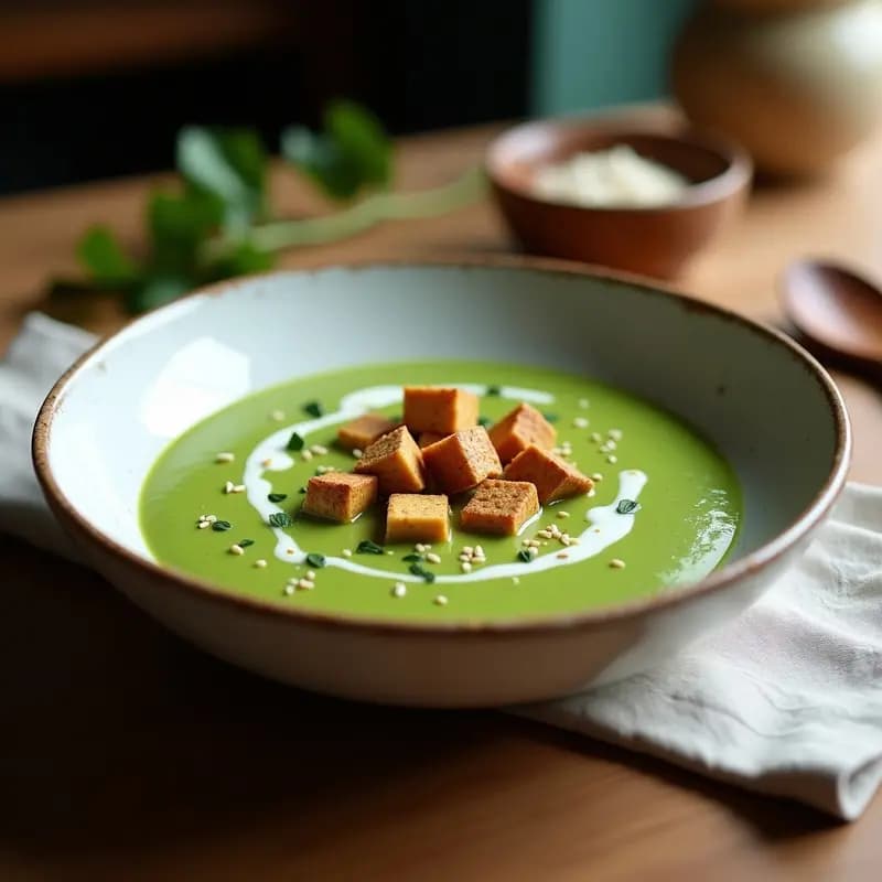 Crema de Espinacas con Tofu Ahumado: Receta Keto Alta en Proteínas en 20 Minutos