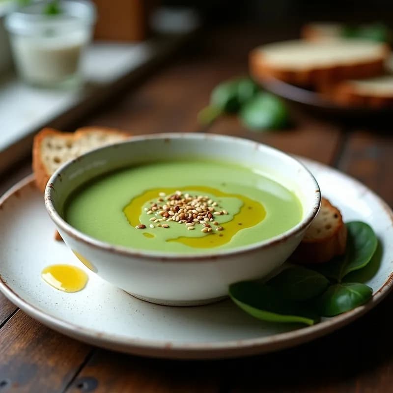 Crema de Espinacas y Tofu Ahumado: Receta Alta en Proteína en Olla Lenta