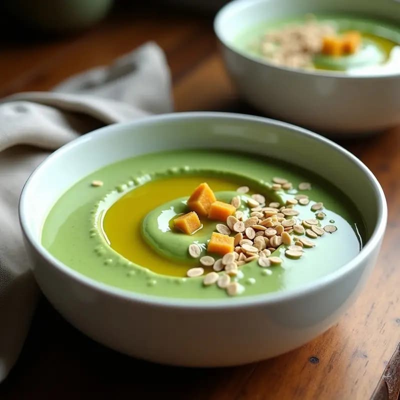 Crema de Espinacas y Tofu con Avena: Receta Vegana Alta en Proteína y Fibra