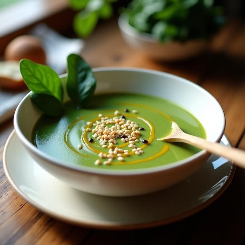 Crema de Espinacas y Tofu Sedoso: Receta Vegana Rápida con Alto Contenido en Hierro