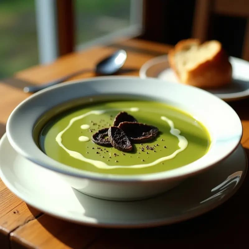Crema de Espinacas con Trufa Negra: Receta Gourmet en Olla Superpuesta sin Vigilar