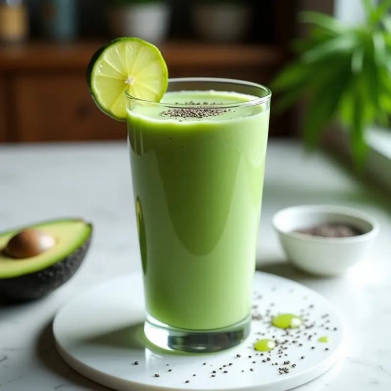 Crema Fría de Aguacate y Espinaca: Batido de Verduras Alto en Proteína para Verano