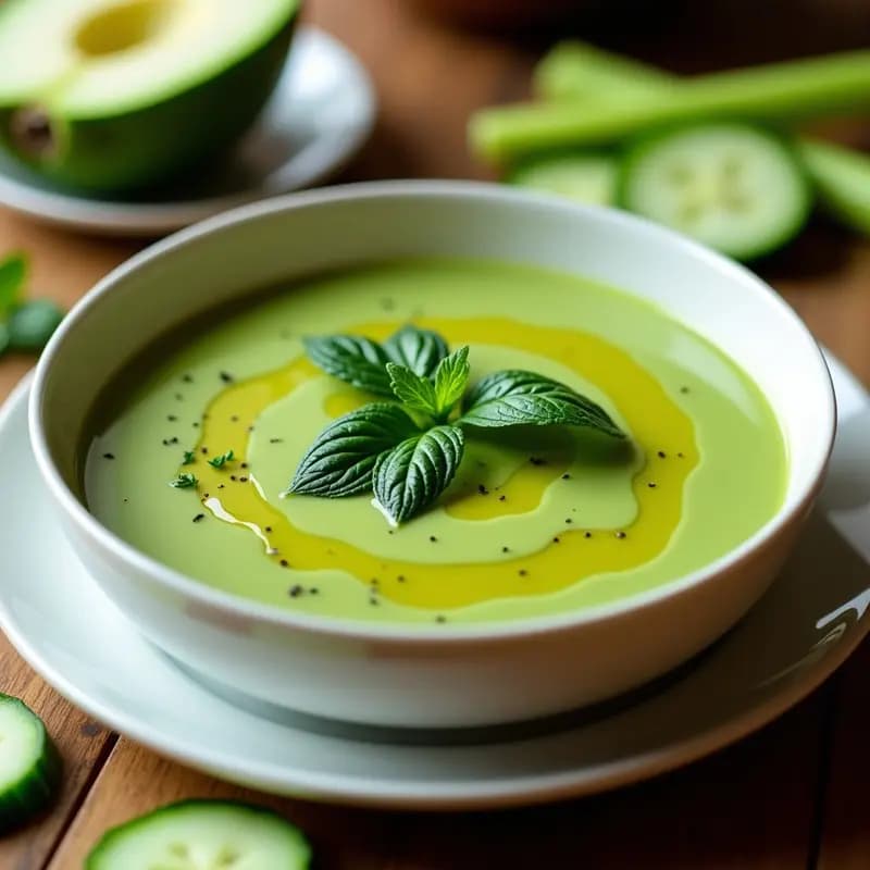 Gaspatxo Verde de Aguacate y Espinacas: Receta Fresca y Nutritiva en 5 Minutos