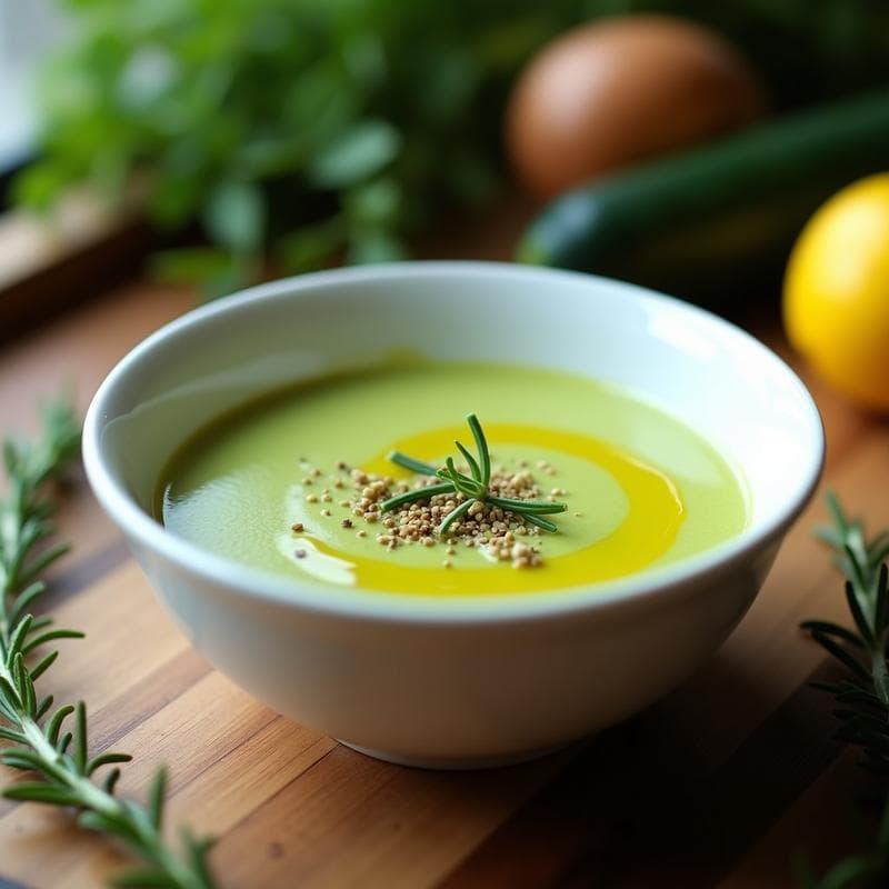 Crema Fría de Calabacín con Hierbas Provenzales: Receta Refrescante en 15 Minutos Sin Cocinar