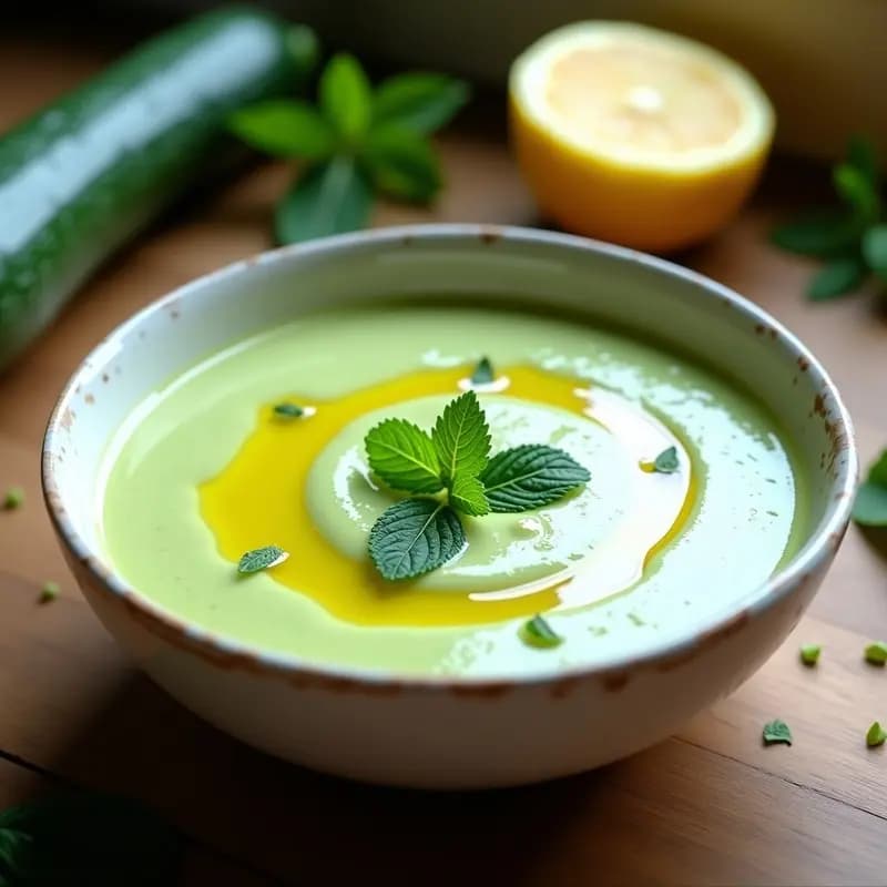 Crema Fría de Calabacín y Menta: Receta Express con Toque Verano en 15 Minutos
