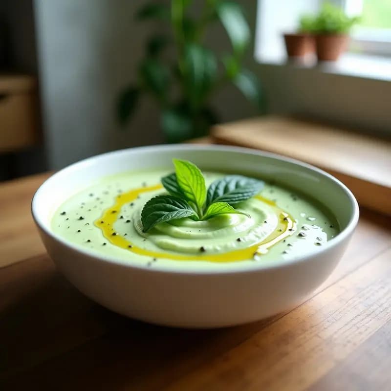 Crema Fría de Espinacas y Yogur Griego: Receta Veraniega Sin Cocinar en 10 Minutos