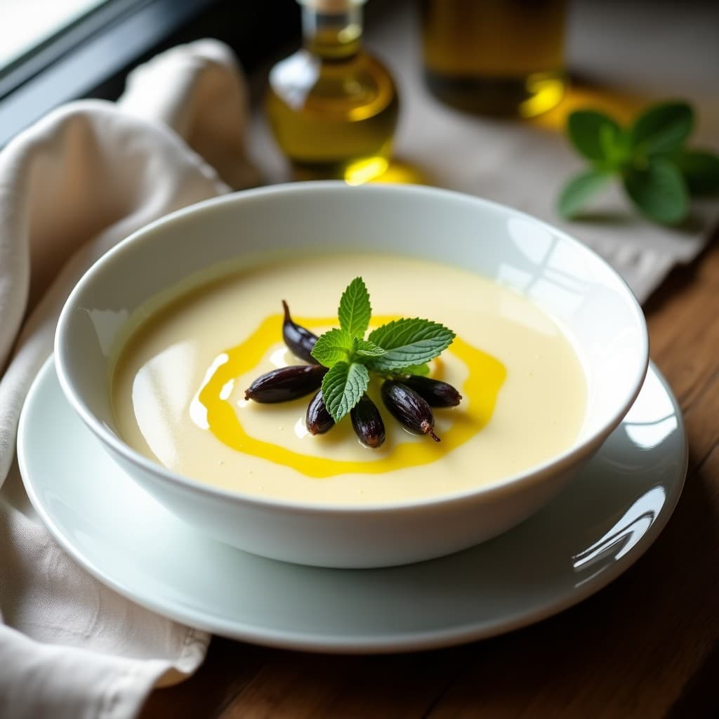 Crema Fría de Espárragos Blancos y Ajo Negro: Receta Ángeles Sin Gluten y Sin Lactosa