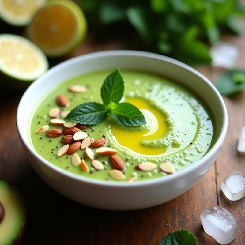 Crema Fría de Espinaca y Aguacate Sin Lácteos: Receta Rápida y Alta en Hierro para el Verano