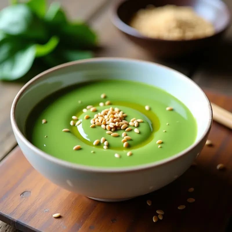 Crema Fría de Espinacas Yuexiao: Receta China en Thermomix en 15 Minutos