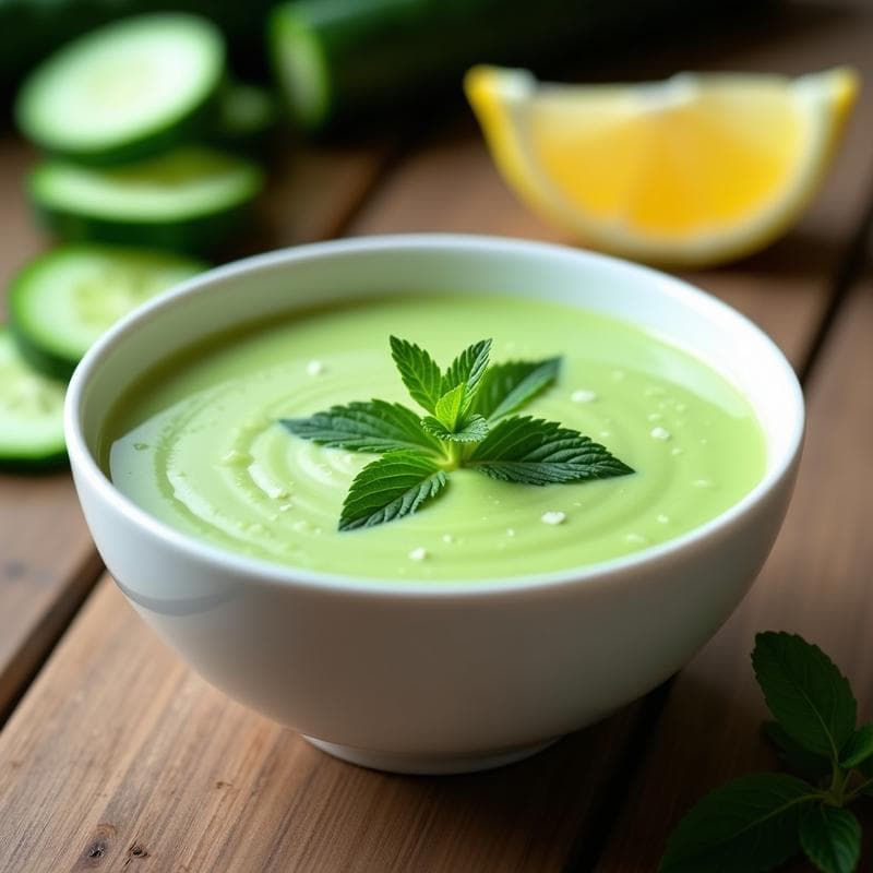 Crema Fría de Pepino y Aloe Vera: Sopa Hidratante y Antinflamatoria en 10 Minutos