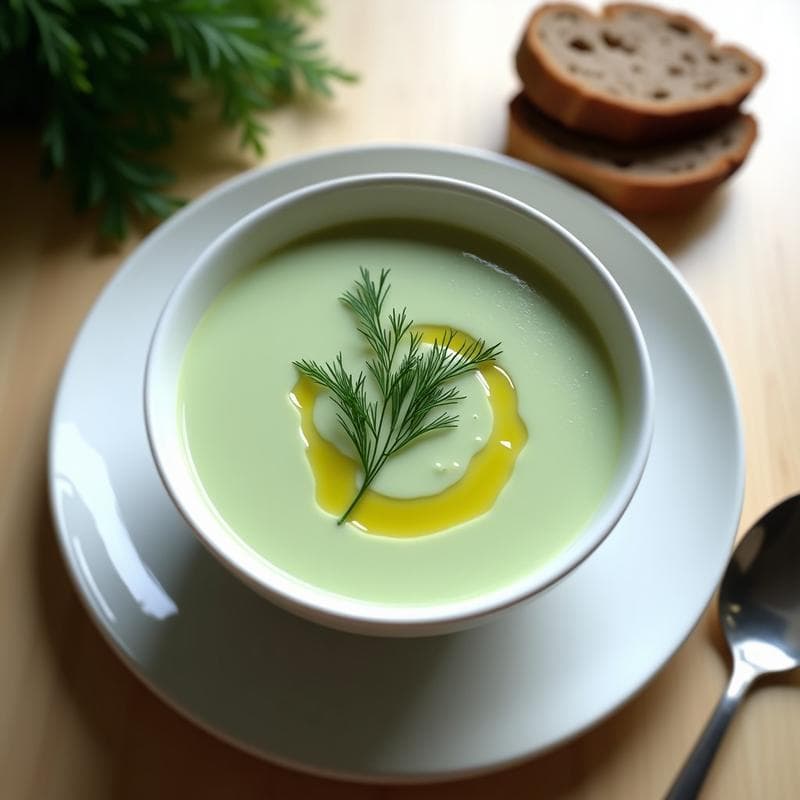 Crema Fría de Pepino y Eneldo: Sopa danesa Sin Cocción en 10 Minutos