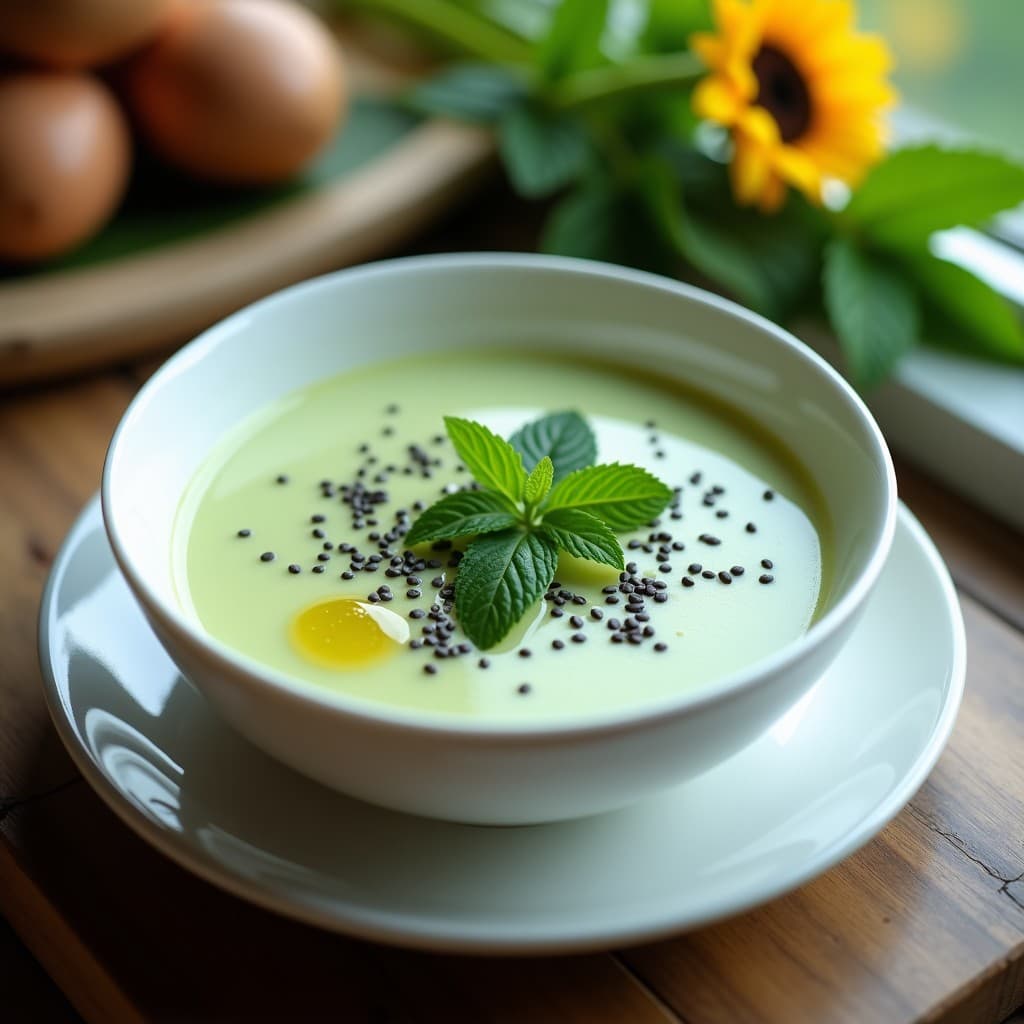 Crema Fría de Pepino y Kéfir con Menta y Semillas de Amapola: Receta Ucraniana Probiótica