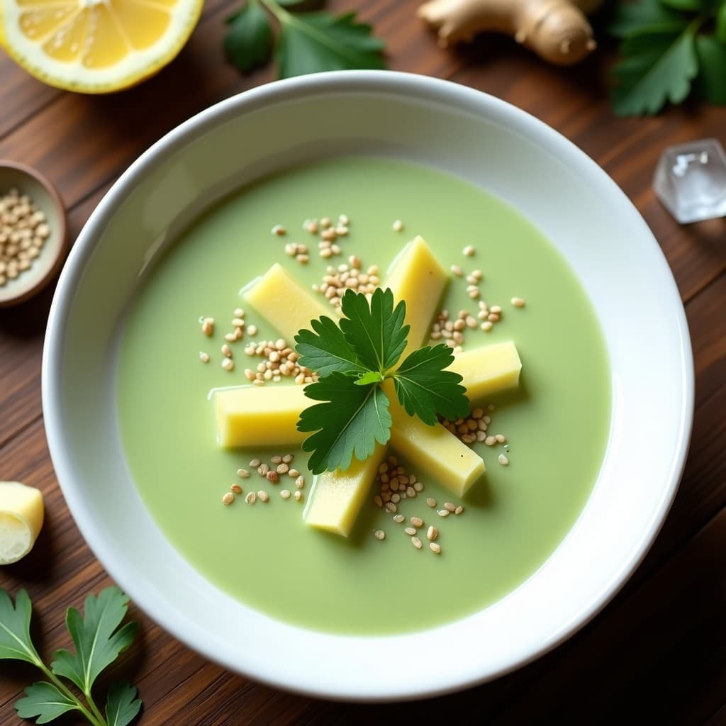 Crema Fría de Pepino, Manzana Verde y Jengibre: Receta Alemana Sin Lácteos para el Verano