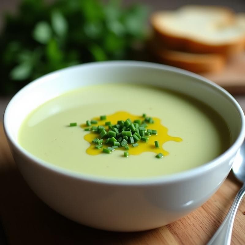 Crema Fría de Puerro y Patata con Ajo Negro: Receta Veraniega Sin Cocción en 15 Minutos