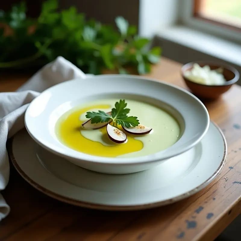 Crema Fría de Puerros y Patata con Ajo Negro: Receta Express para Verano