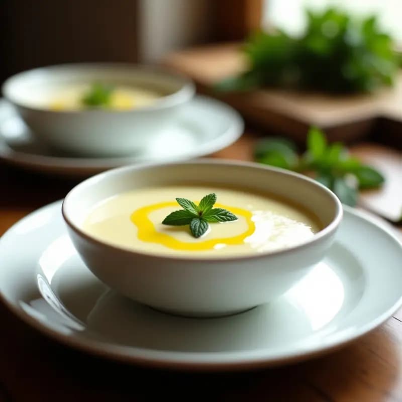 Crema Fría de Puerros y Patata con Toque Umami: Receta Express Sin Lácteos