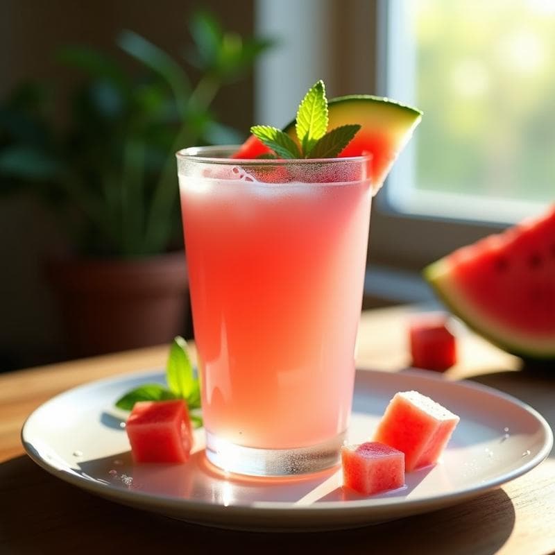 Crema Fría de Sandía y Mentolado: Bebida Refrescante Sin Azúcar para Verano