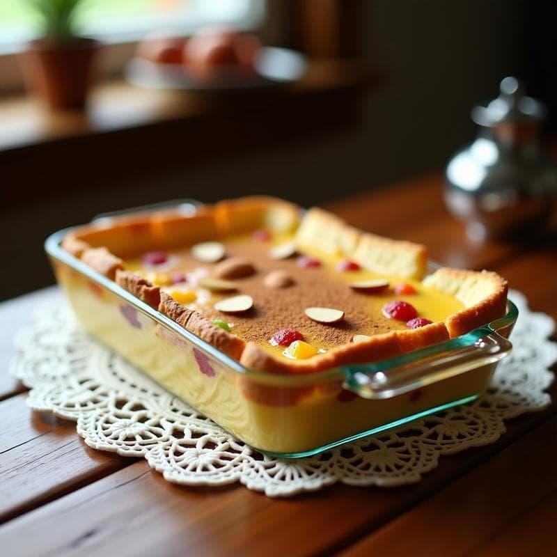 Crema de Fruta y Pan Casero: Postre Tradicional Sin Horno en 20 Minutos