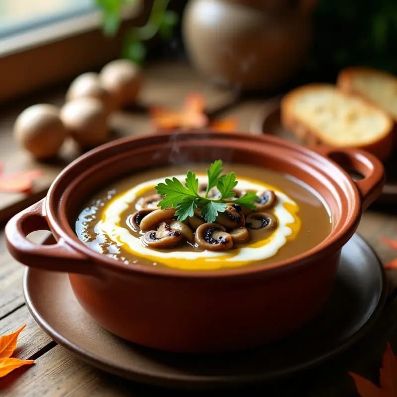 Crema de Hongos y Setas de Octubre: Receta Reconfortante en 30 Minutos con Toque Ahumado