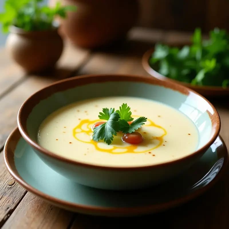 Crema de Palmito con Leche de Coco y Cilantro: Sopa Brasileña Keto y Cremosa