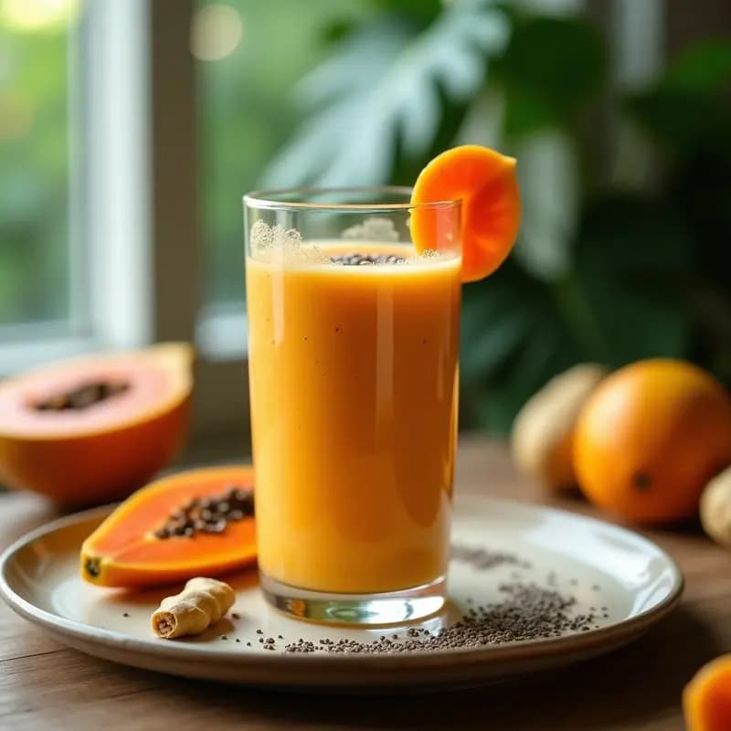 Crema de Papaya con Miel y Jengibre: Receta Tropical Sin Lácteos y Rápida