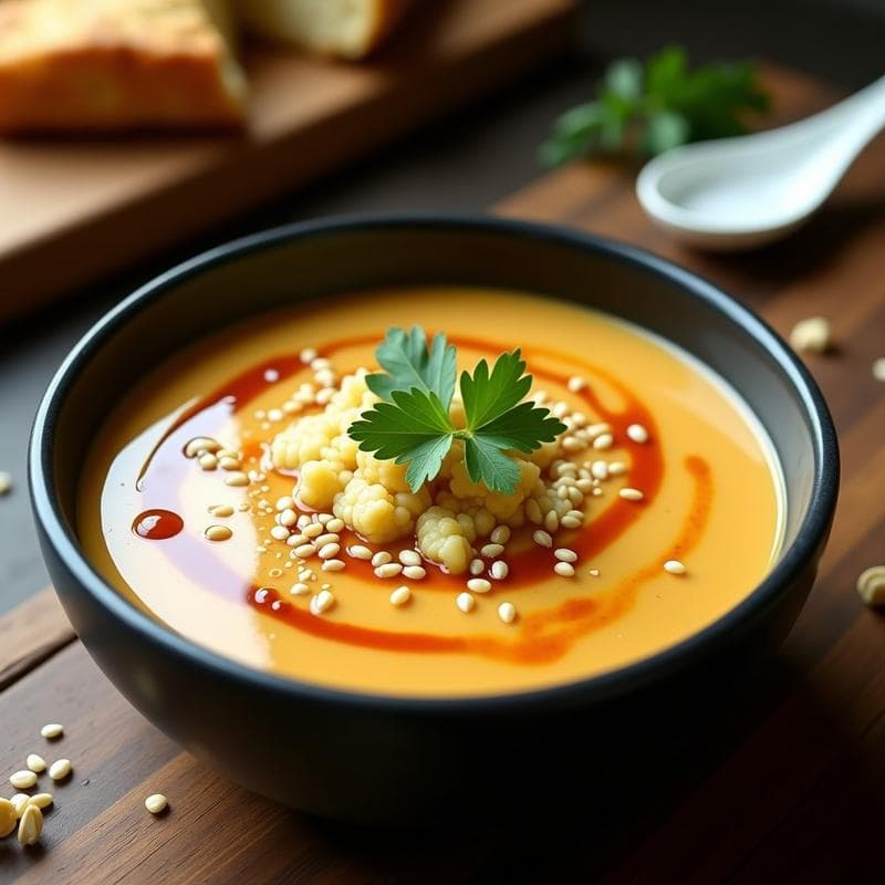 Crema de Pasta de Cacahuete y Coliflor: Receta en Airfryer Sin Lácteos y Ultracremosa