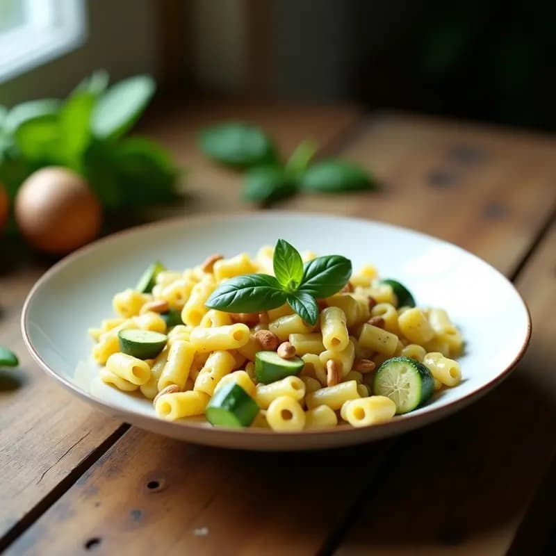 Crema de Pasta con Calabacín y Zucchini Vegana: Receta Rápida sin Lácteos en 25 Min