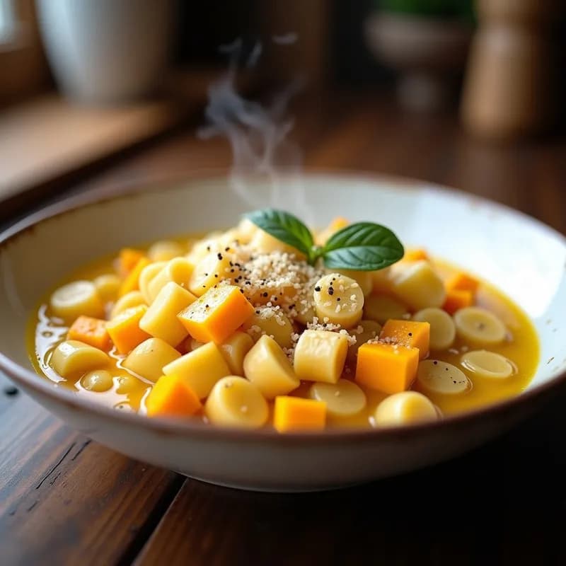 Crema de Pasta con Calabaza y Azafrán: Receta Cremosa y Reconfortante en 25 Minutos