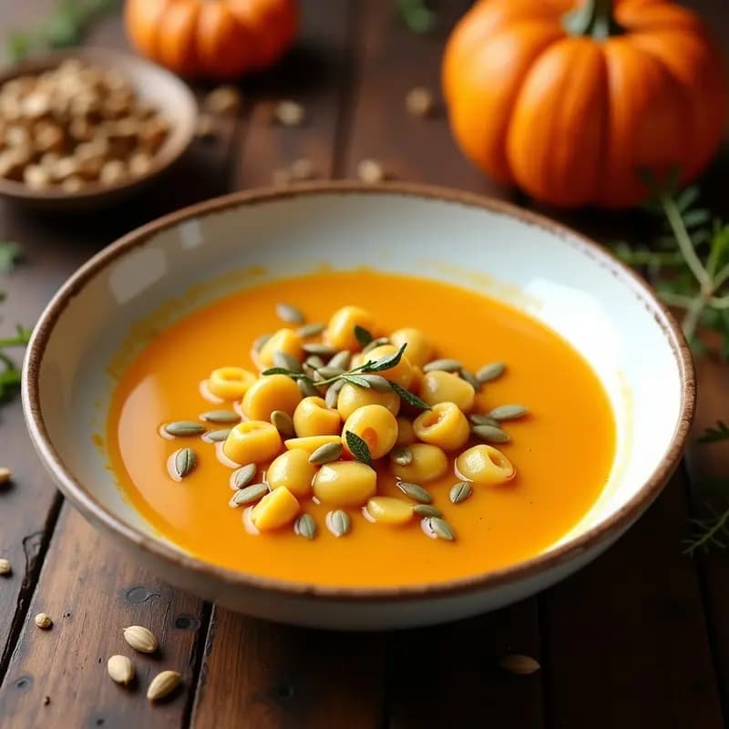 Crema de Calabaza con Pasta: Receta Rápida con Cúrcuma y Ahorro de Tiempo