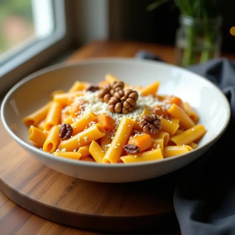 Crema de Pasta con Calabaza y Gorgonzola: Receta Rápida en Airfryer sin Horno