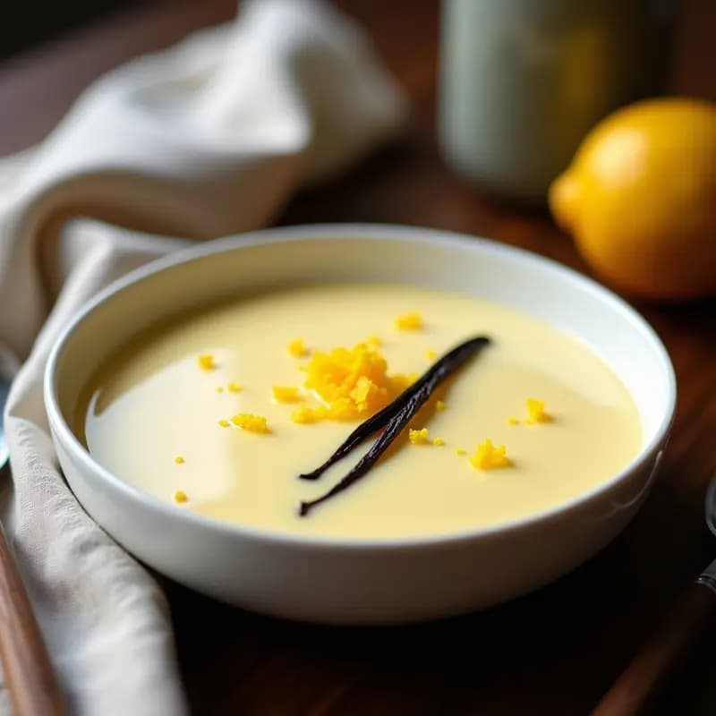 Crema Pastelera de Citron y Vainilla: Receta Sin Lactosa con Toque francés