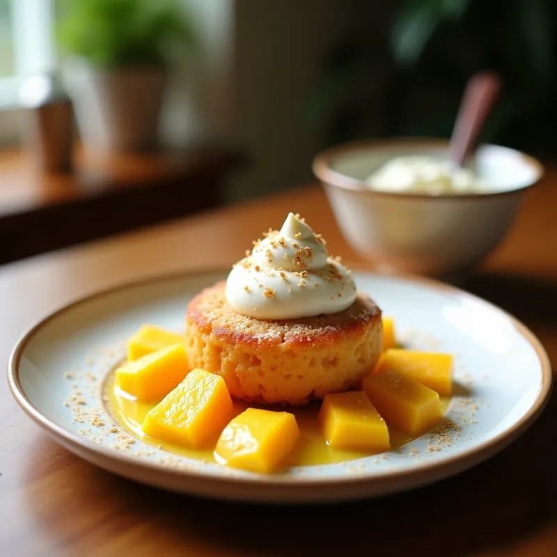 Crema Pastelera de Coco y Mango: Receta en Airfryer Sin Azúcar en 15 Minutos