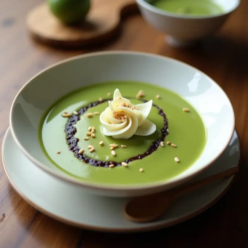 Crema Pastelera de Matcha con Arroz Negro: Postre Japonés Alto en Fibra y Sin Gluten