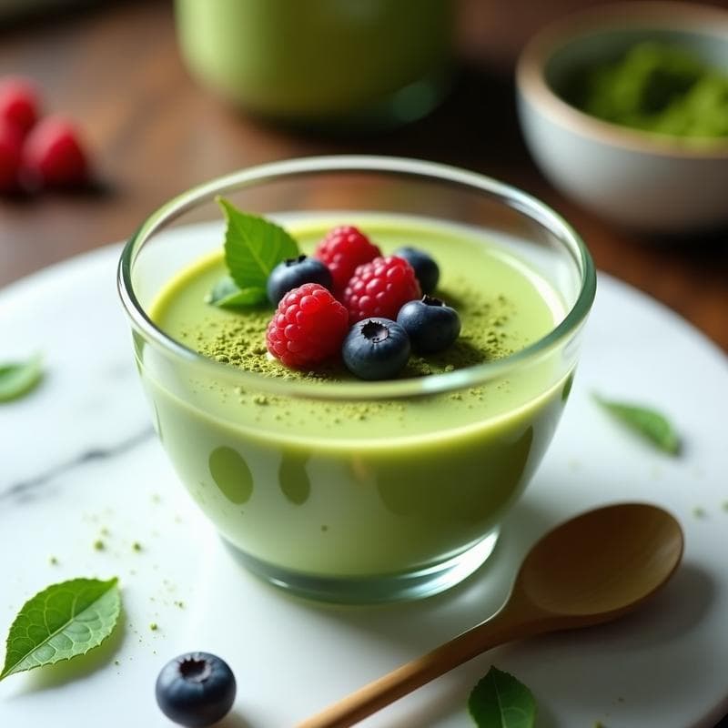 Crema Pastelera de Matcha Proteica: Receta Sin Horno con 25g de Proteína por Porción