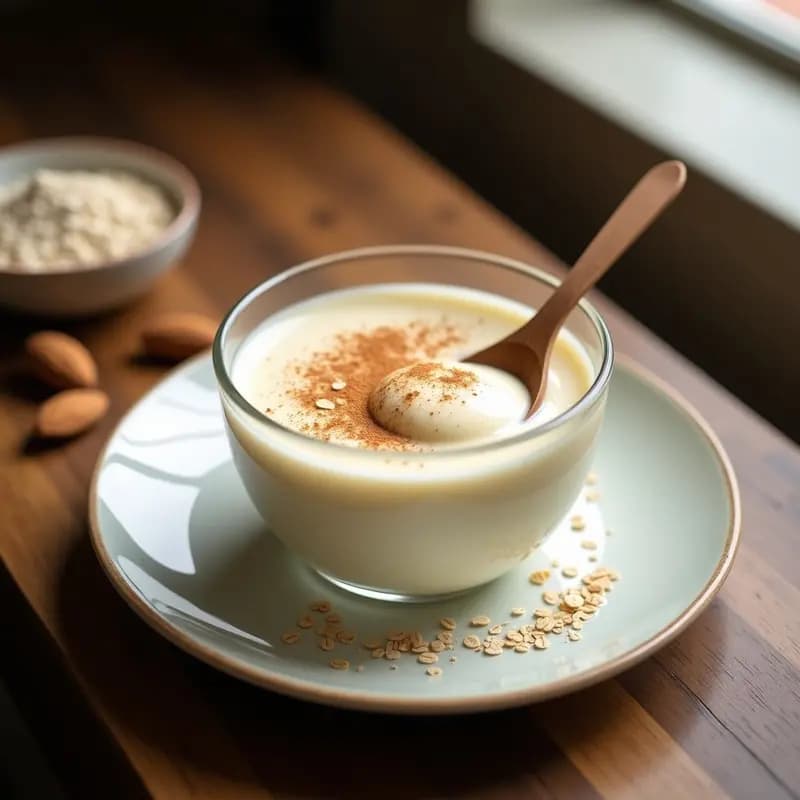 Crema Pastelera Proteinada: Receta con Avena y Leche de Almendras en 15 Minutos