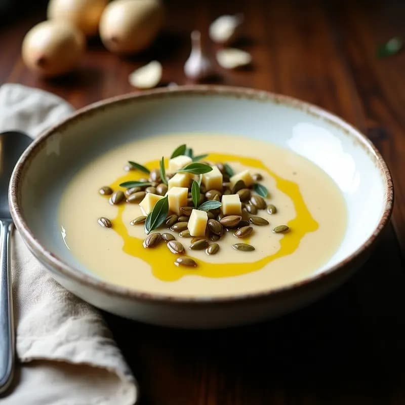 Crema de Pastinaca y Ajo Negro en Airfryer: Receta Cremosa y Sin Lactosa en 20 Minutos