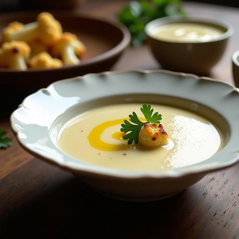 Crema de Pastinaca y Coliflor al Horno: Receta Refinada con Toque Ahumado en 30 Minutos