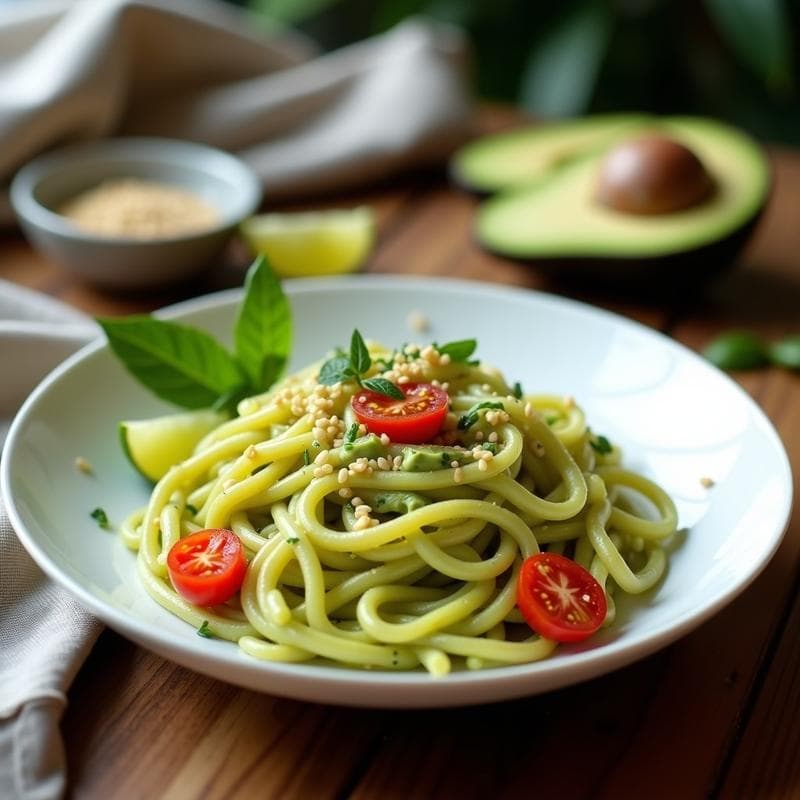Crema de Pasta con Aguacate y Lima: Receta Ultracremosa y Sin Lácteos en 15 Minutos