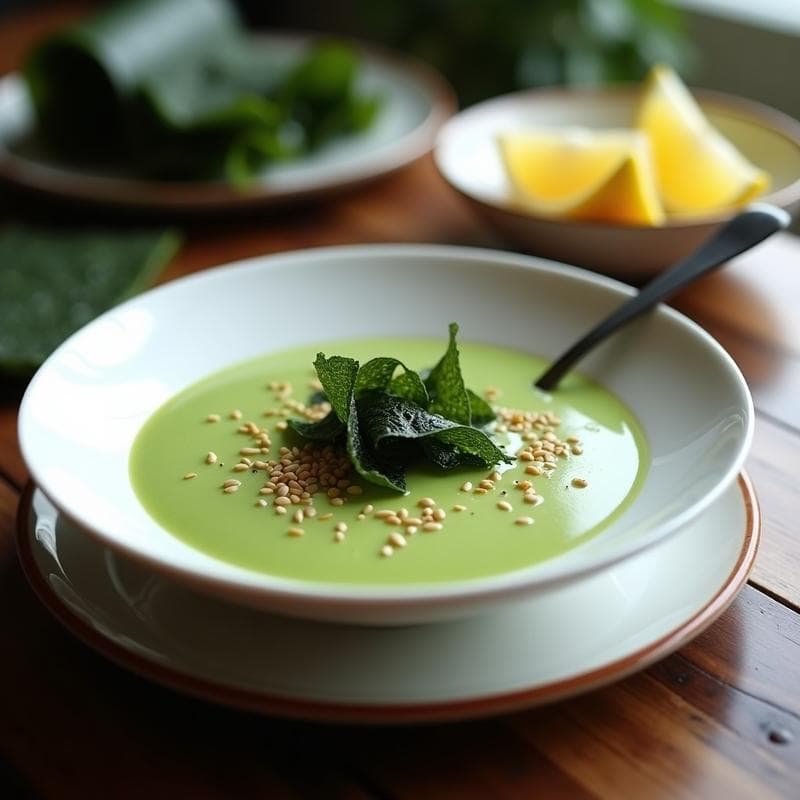 Crema de Pasto con Algas Nori: Receta en Thermomix Rápida y Alta en Proteína