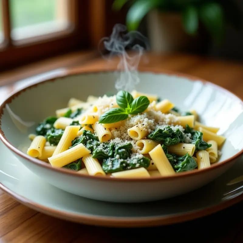 Crema de Pasto Casera con Espinacas y Parmesano: Receta Cremosa en 20 Minutos