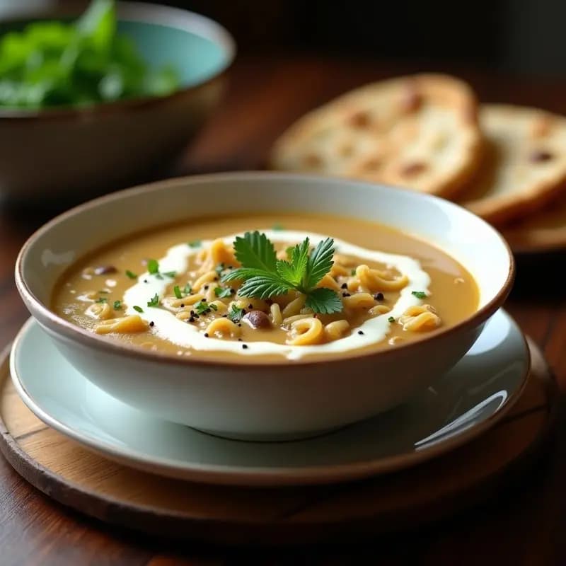 Crema de Pasto con Comino Negro y Yogur Griego: Receta Iraní Auténtica y Reconfortante