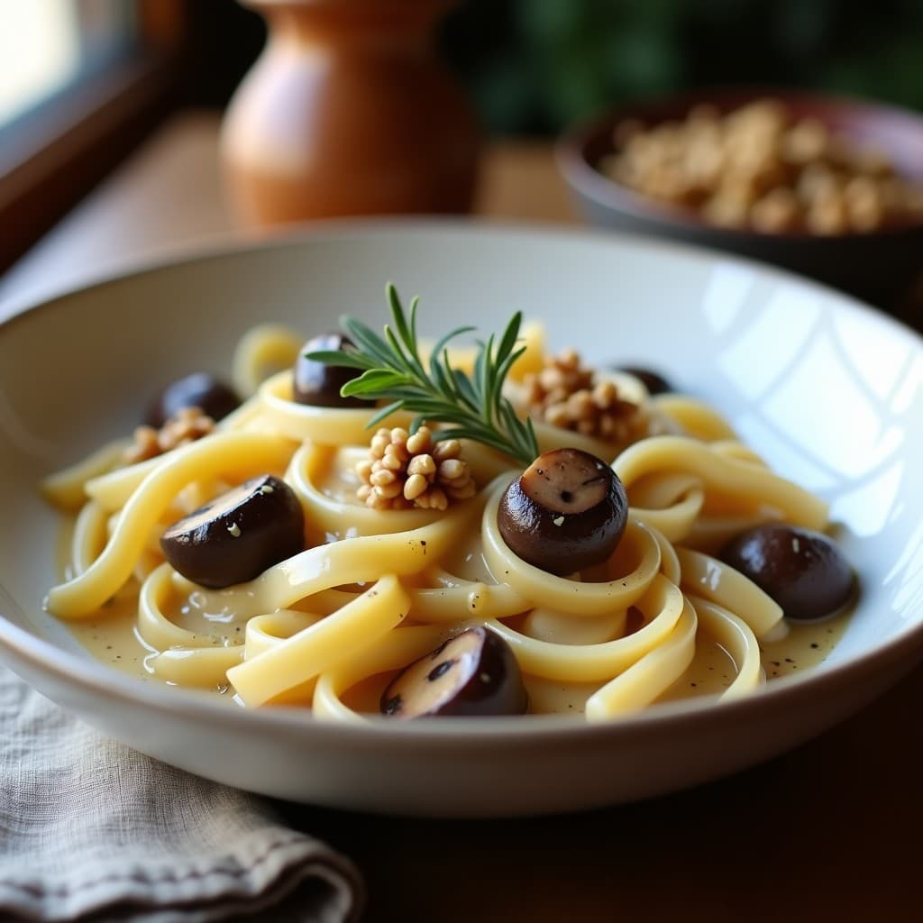 Crema de Pasta con Hongos Portobello: Receta Vegana Express y Alta en Proteína