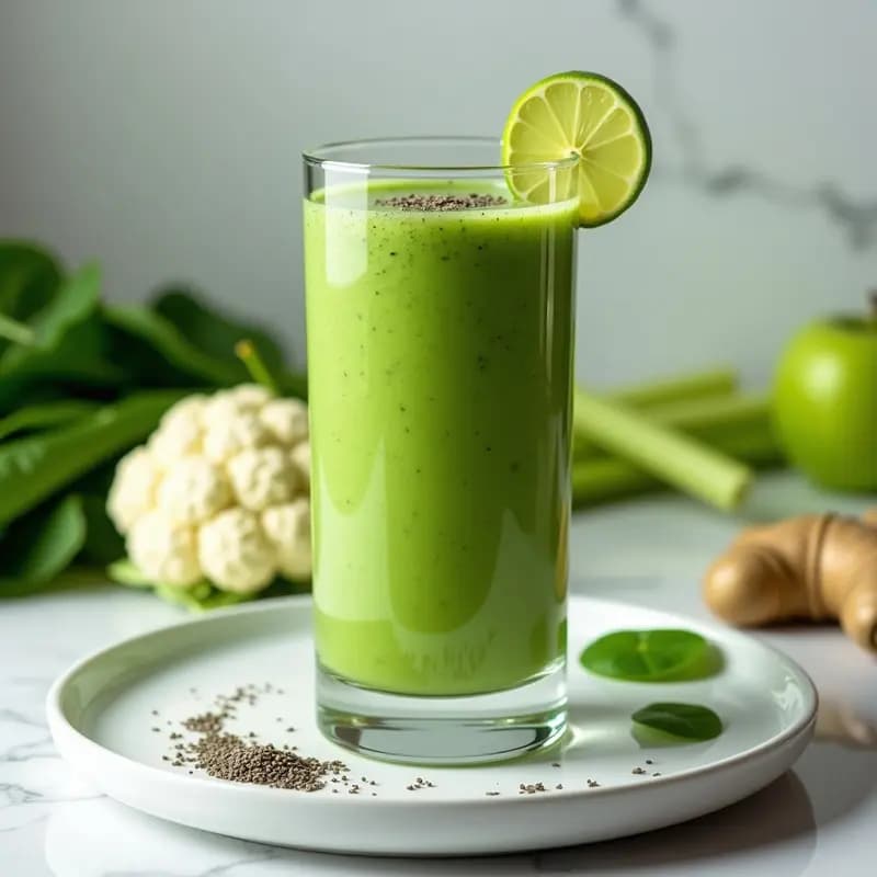 Crema de Pasto Verde con Coliflor: Receta Vegana Alta en Clorofila y Sin Lácteos