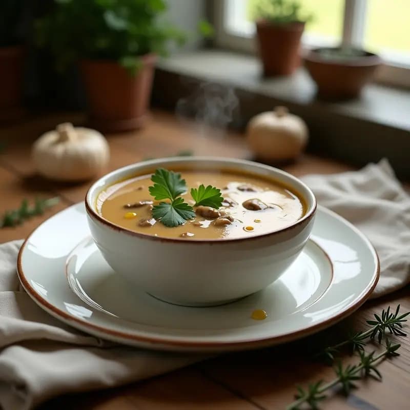 Crema de Setas Portobello y Champiñones: Receta en Airfryer Sin Lactosa y Alta en Proteína
