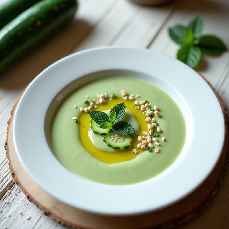 Crema Fría de Pepino y Ajo Negro: Receta Española Vegana en Thermomix en 10 Minutos