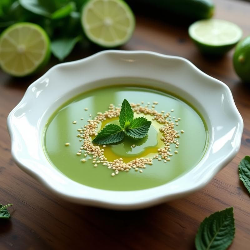 Crema fría de pepino espinaca y menta: Sopa refrescante sin lácteos en 10 minutos