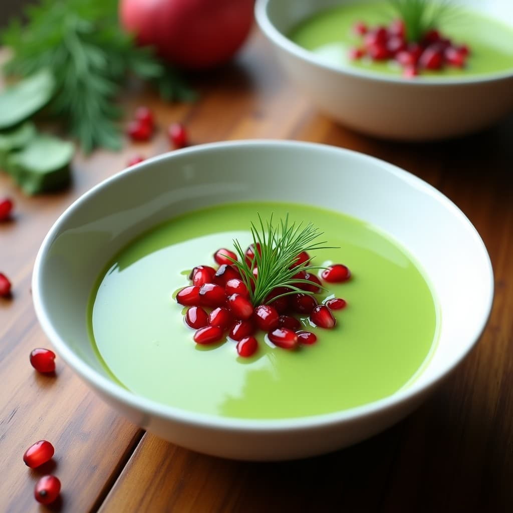 Crema Fría de Pepino y Espinacas con Topping de Granados: Receta Вئینerna Detox