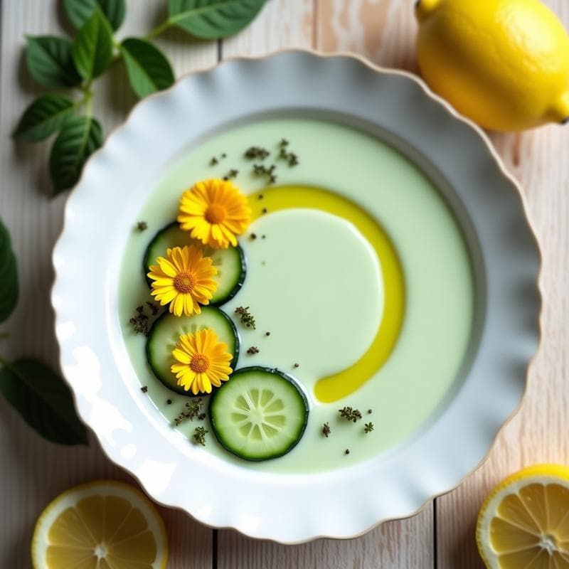 Crema Fría de Pepino y Kéfir con Hierbas Cítricas: Receta Digestiva y Probiótica en 10 Minutos