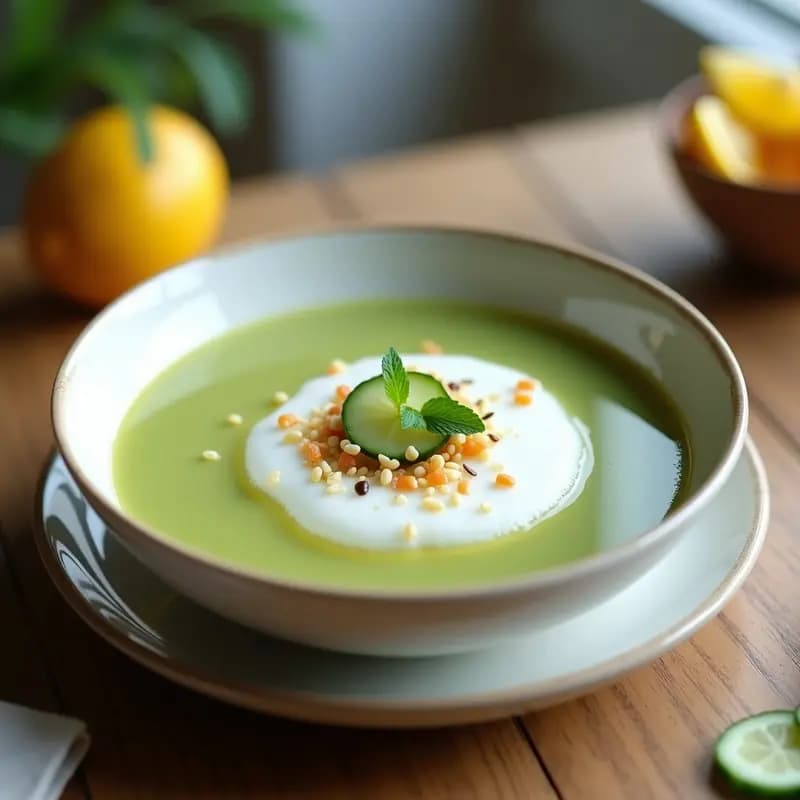 Crema Fría de Pepino y Kimchi con Espuma de Cítricos: Receta Coreana Detox para el Verano
