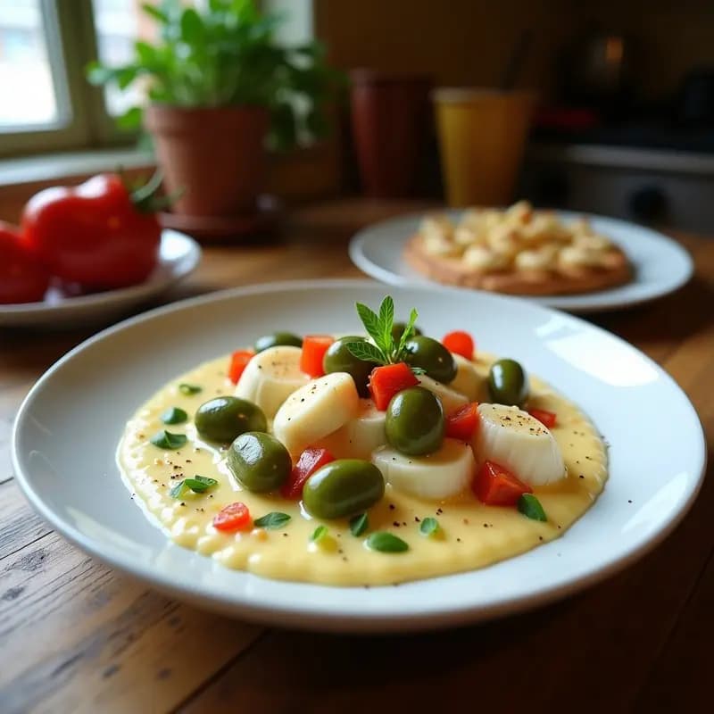 Crema de Pimientos Asados con Bacalao Ahumado: Receta Gourmet en 20 Minutos con Toque Mediterráneo